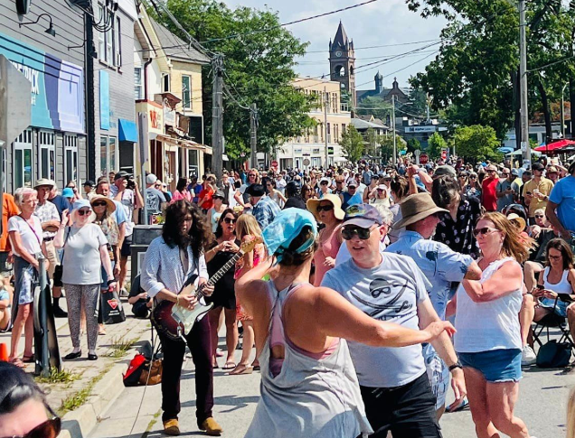 The streets of Wortley Village filled with people dancing to live jazz music