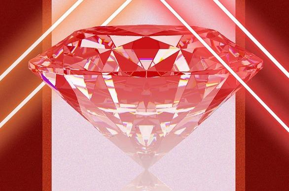 a red sparkling jewel