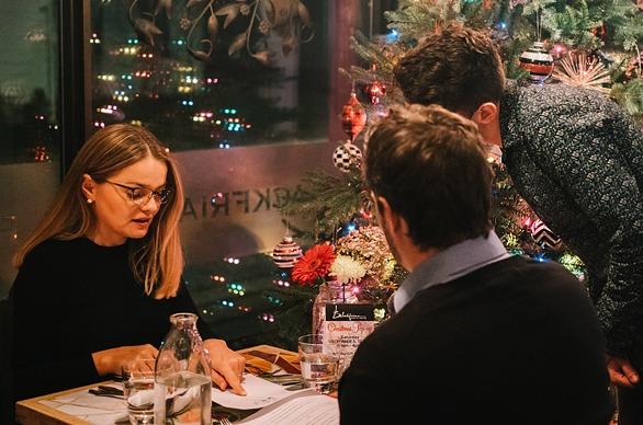 A couple ordering food at the Black Friars Bistro located in London, Ontario