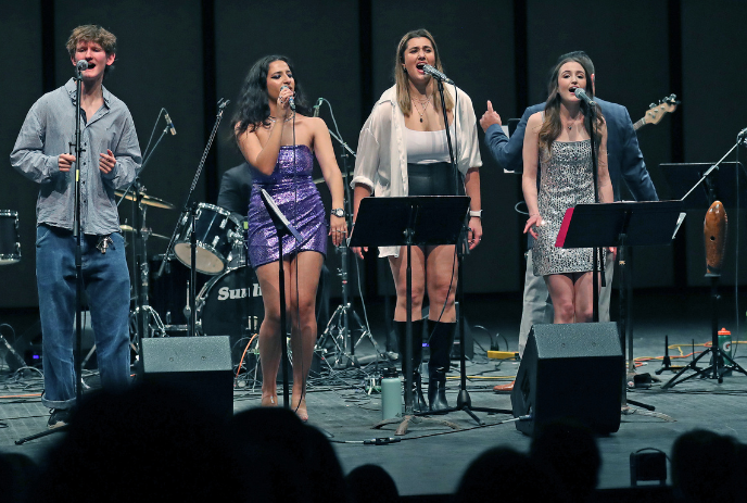 Western University's Pop Band performing on stage.