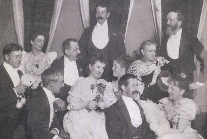 Vintage photo of a Victorian-era gathering at Eldon House.