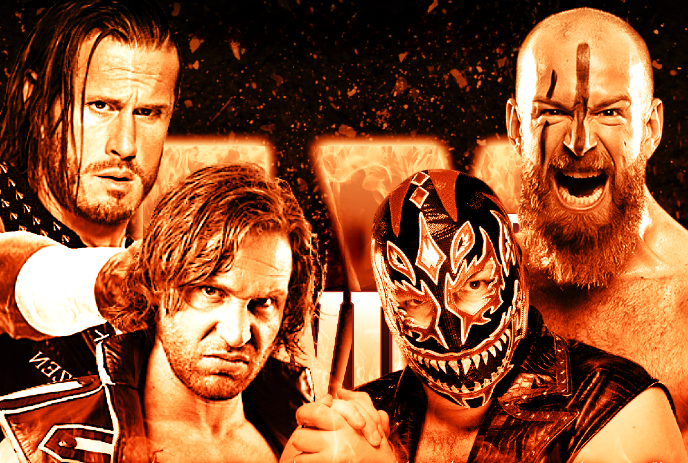 A promotional image featuring intense pro wrestlers from Smash Wrestling's Super Showdown event.