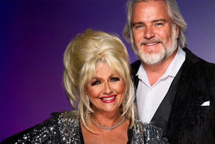 Caricature of Kenny Rogers and Dolly Parton