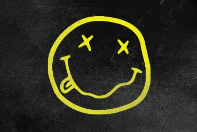 'STUCK IN THE '90s' in yellow text on a black background, with a smiley face for the '0'.