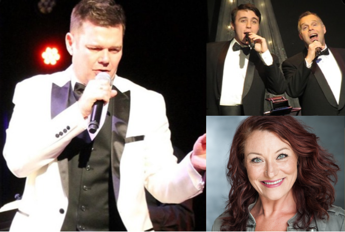 A collage of photos of Matt Martin, The Crooners, and Barbara Redpath.