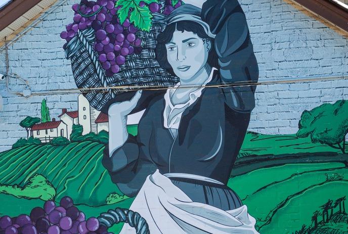 A mural on the building of Danny’s Wine & Beer Supplies located at 127 Hamilton Road in London, Ontario