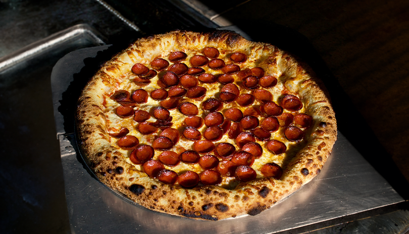 Bubbly cheese and crispy pepperoni on a delicious pizza from 8 piece pizza