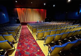 Inside the main theatre of Hyland Cinema located in London, Ontario